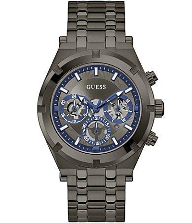 Guess Mens Continental Multifunction Gunmetal Bracelet Watch Product Image