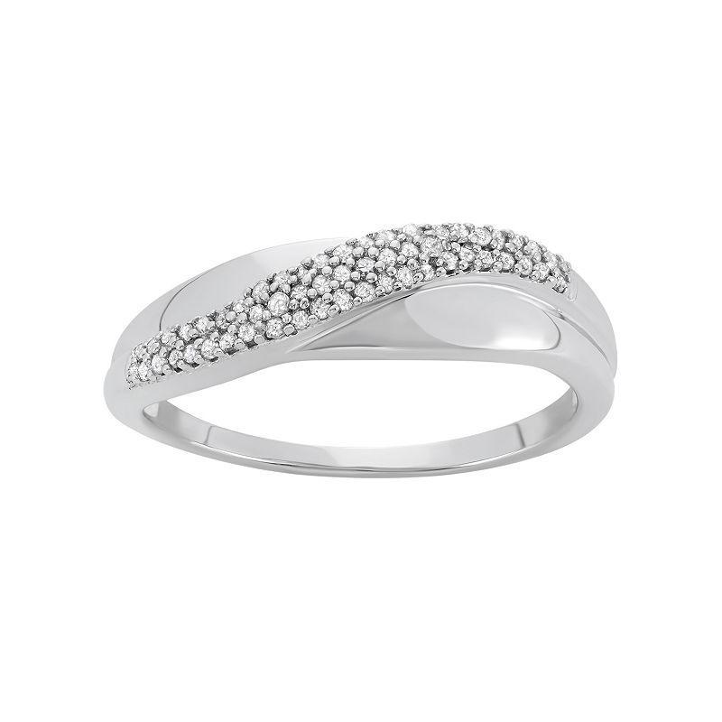 1/6 Carat T.W. Diamond 10k White Gold Ring, Womens Product Image