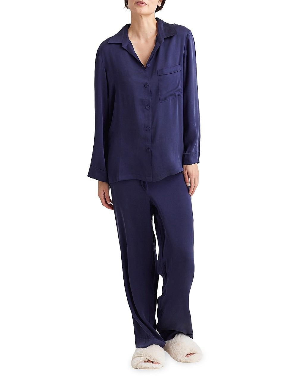 Womens Audrey Silk Pajamas Product Image