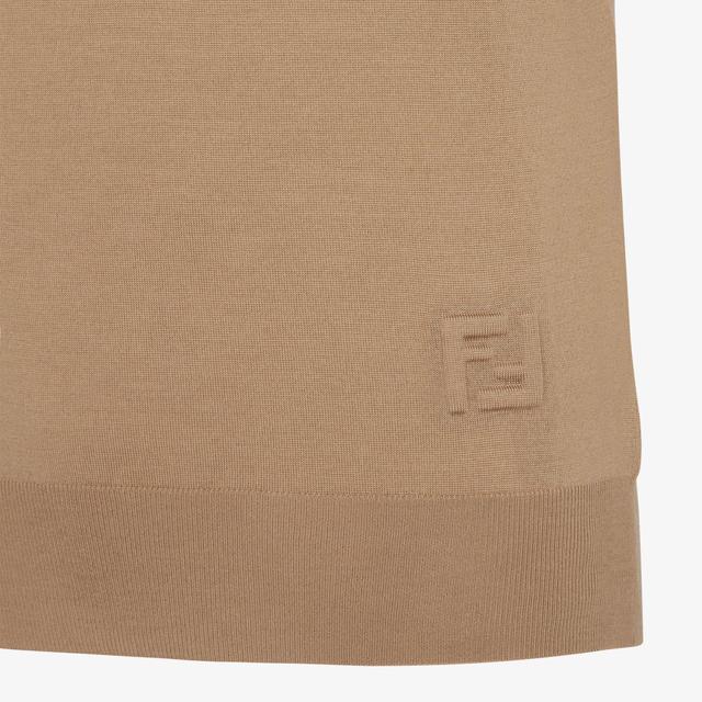 Polo shirtLight brown wool polo shirt Product Image