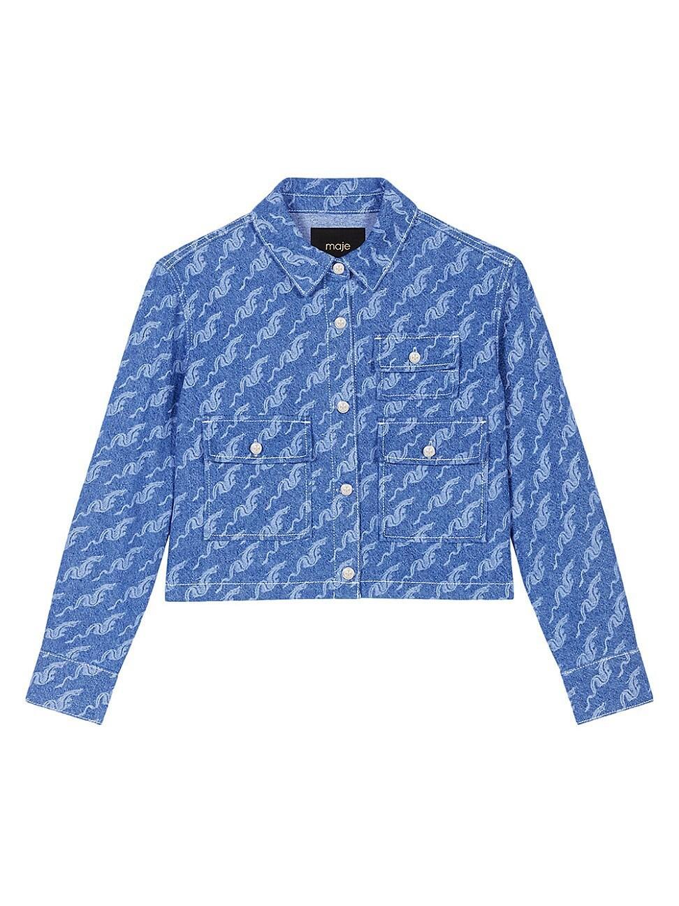 Womens Patterned Denim Shirt product image