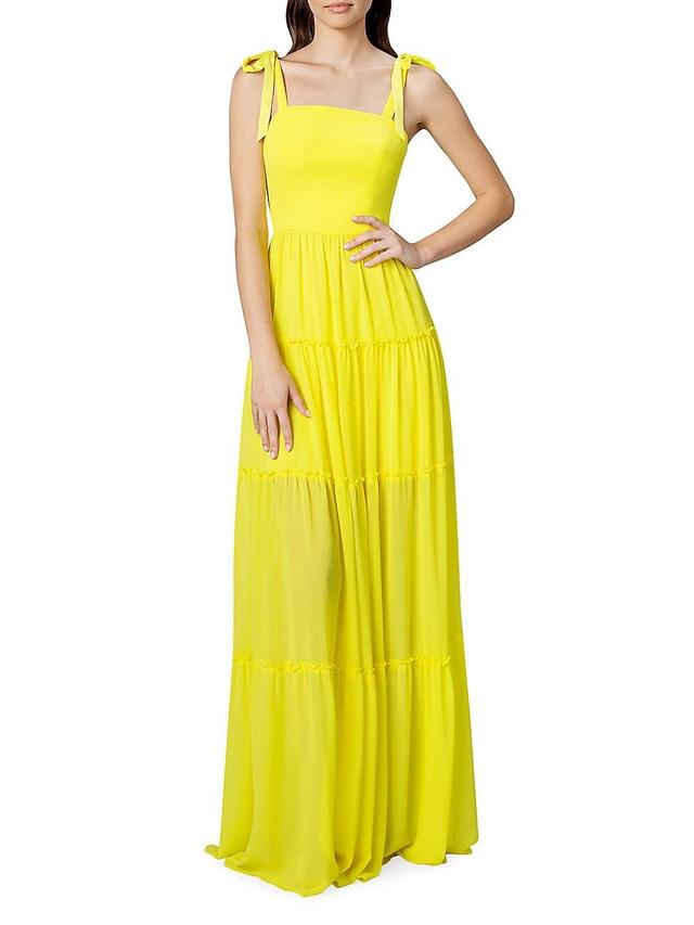 Womens Adonia Tiered Chiffon Maxi Dress Product Image