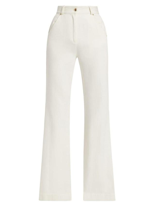 Womens High-Rise Flared Trousers Product Image