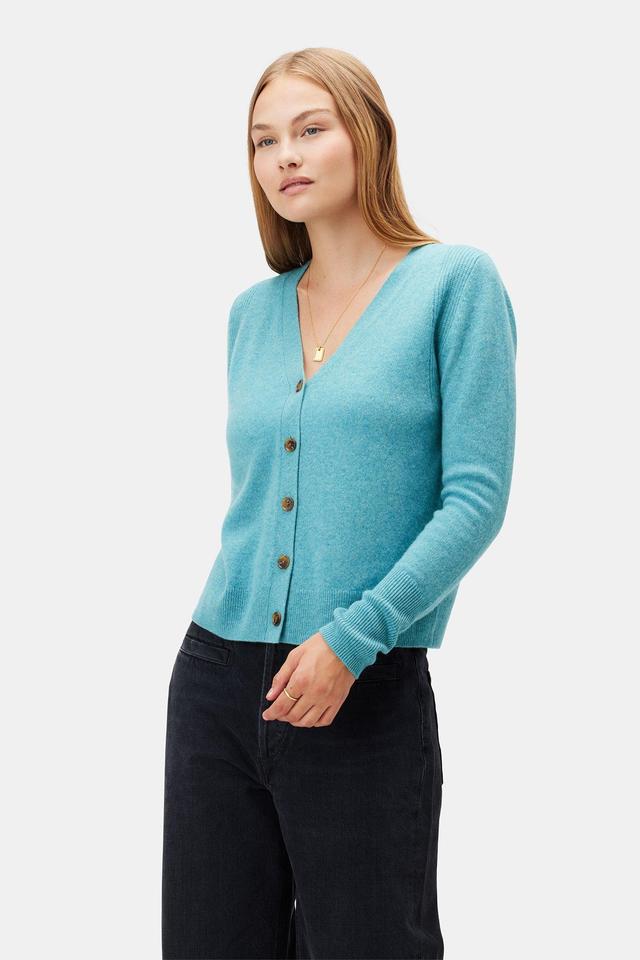 Mason Cashmere Cardigan - Aegean Product Image