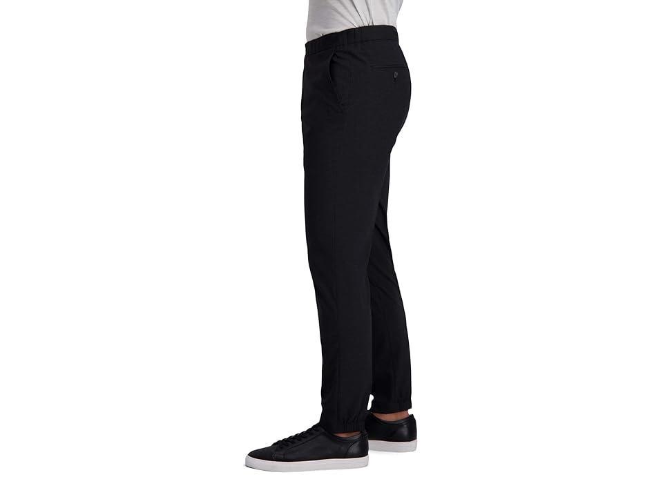 Kenneth Cole Reaction Stretch Check Slim Fit Flat Front Flex Waistband Dress Pants (Charcoal) Men's Dress Pants Product Image