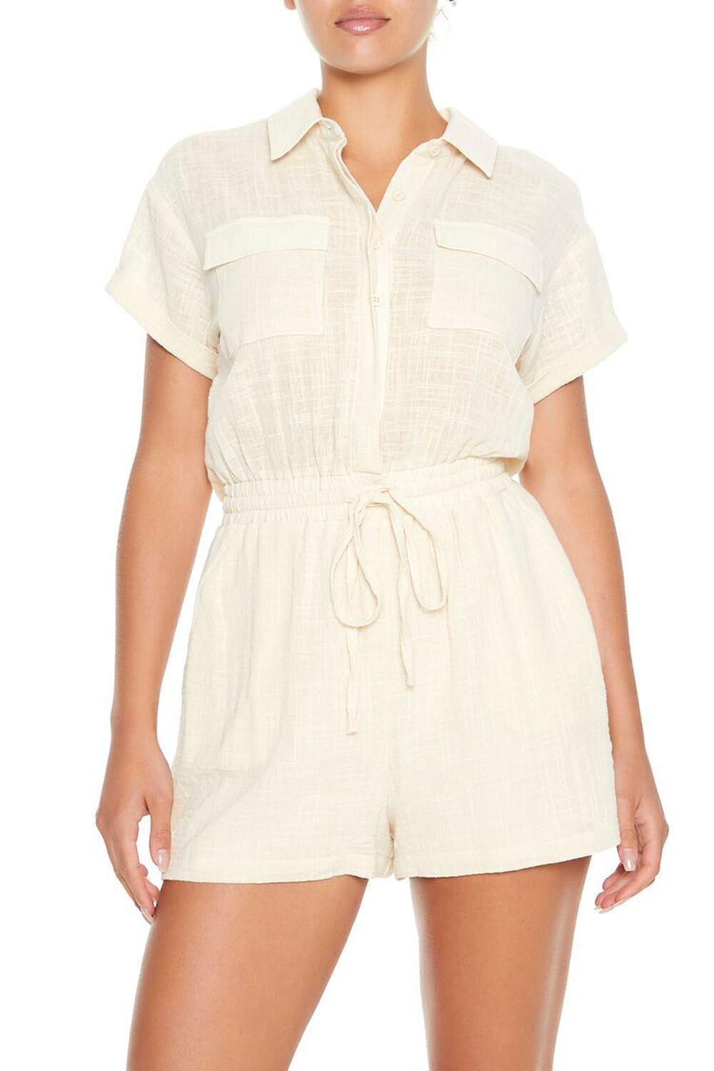 Gauze Tie-Waist Romper | Forever 21 Product Image