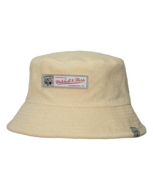 Mens Mitchell & Ness Cream AND1 Game Mesh Bucket Hat - Cream Product Image