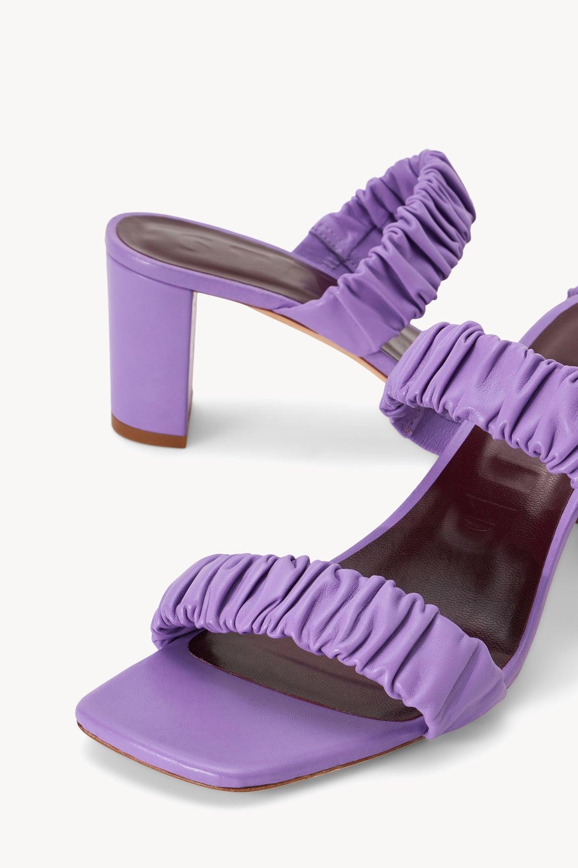 FRANKIE RUCHED SANDAL | LILAC Product Image