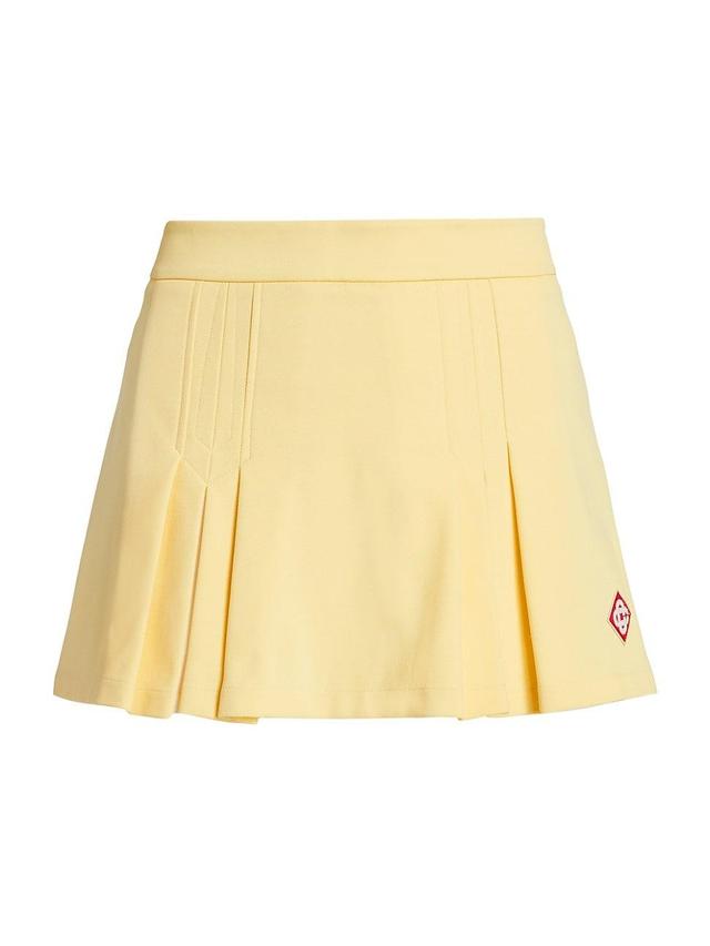 Low-Waist Box Pleat Mini Skirt Product Image