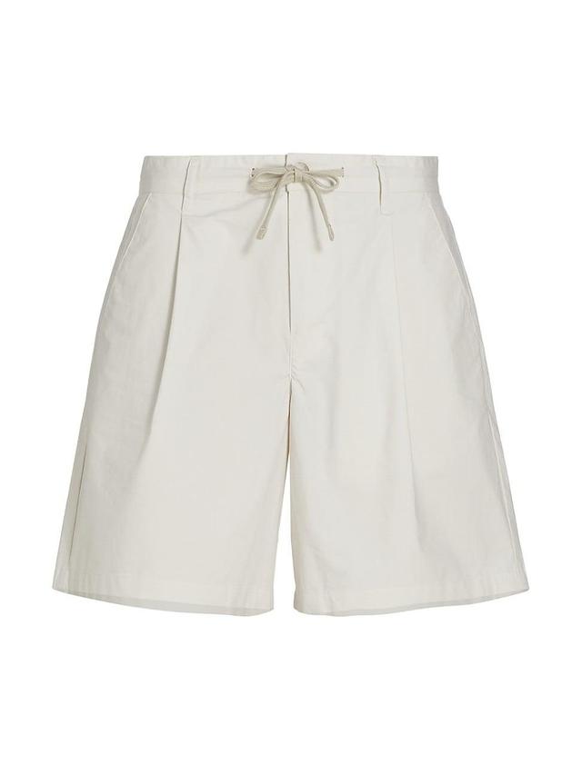 Mens Raw Studio Pleated Cotton Shorts Product Image