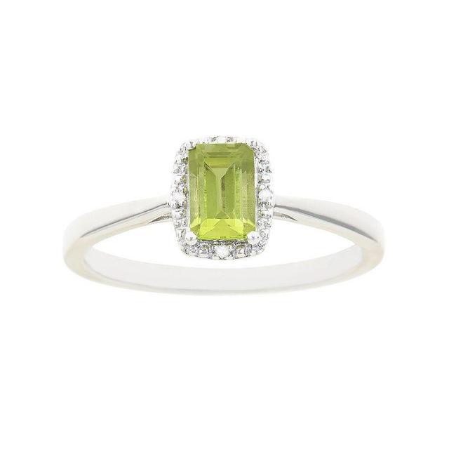 Gemstone and Diamond Accent Ring in Sterling Silver Product Image