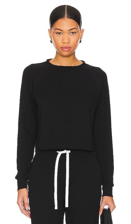 Splits59 Warm Up Crop Sweatshirt in Black. Size M, S, XS. Product Image