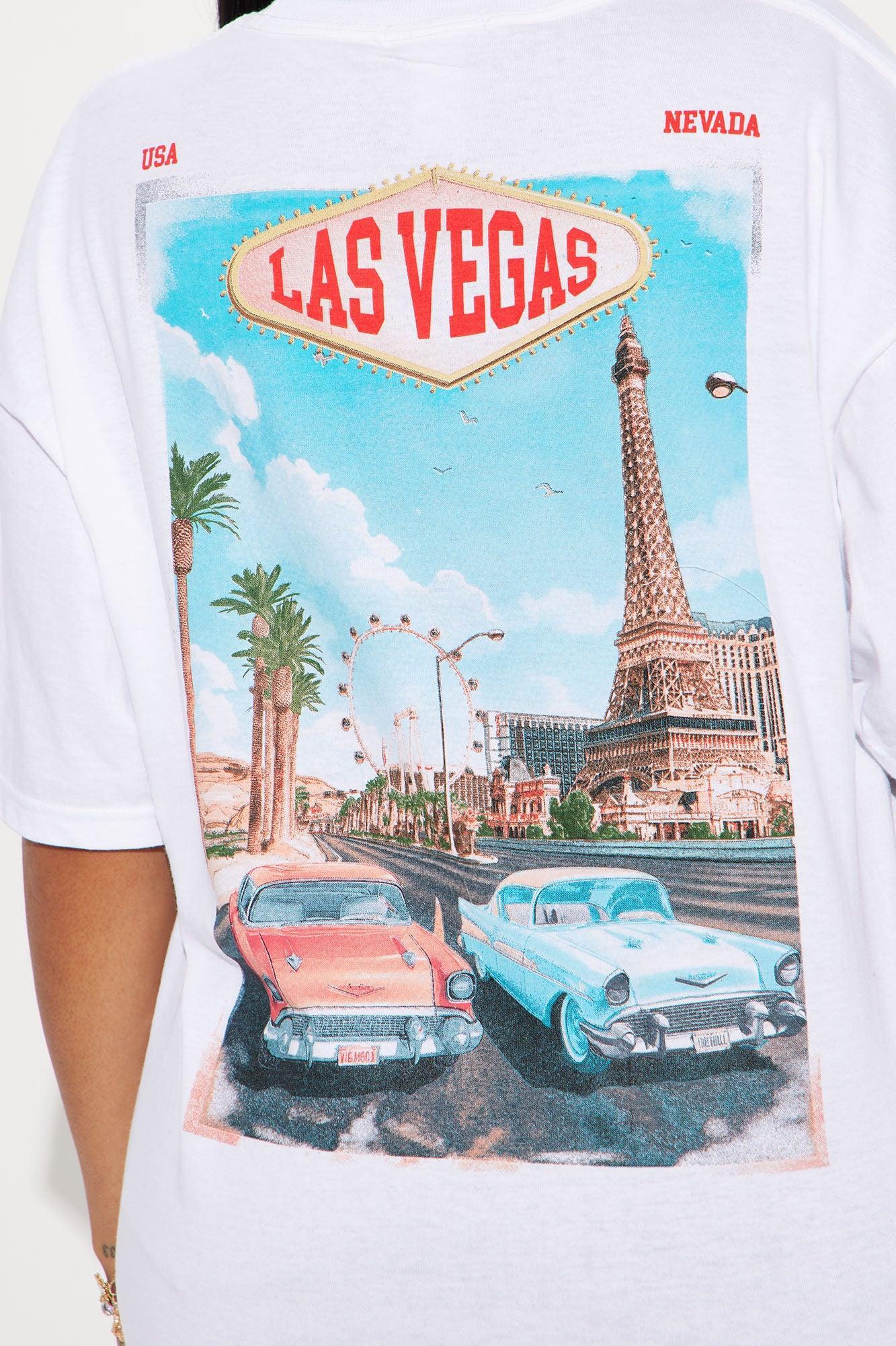 Viva Las Vegas Oversized Tee - White Product Image