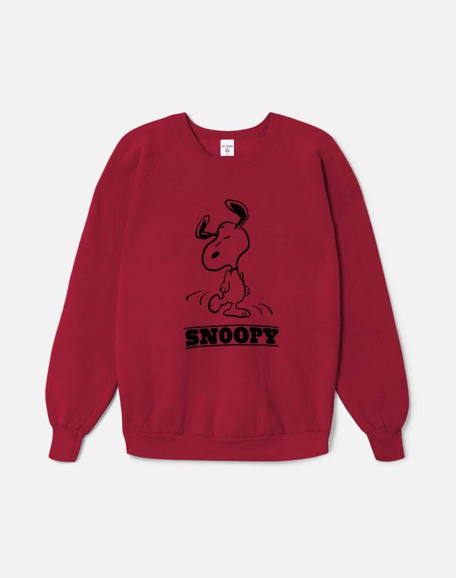 Upcycled "Snoopy Dancing" Sweatshirt Product Image