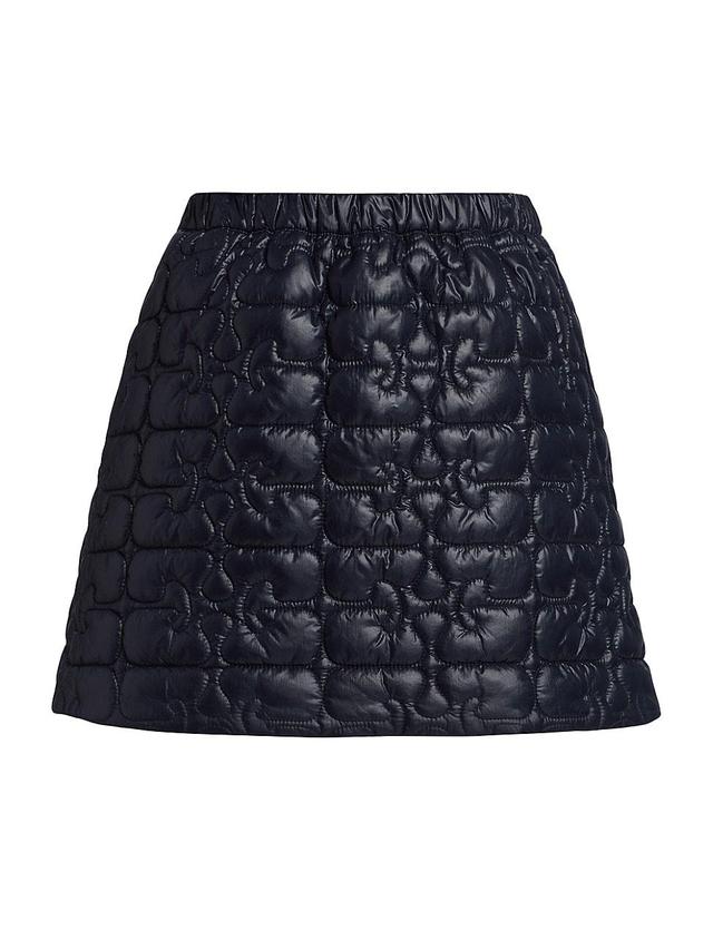 Womens Shiny Quilted Shell Miniskirt Product Image