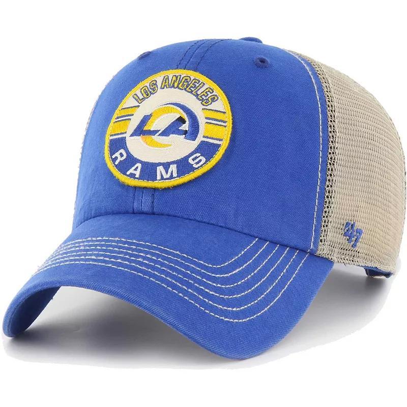 Mens 47 Royal/Natural Los Angeles Rams Notch Trucker Clean Up Adjustable Hat Product Image