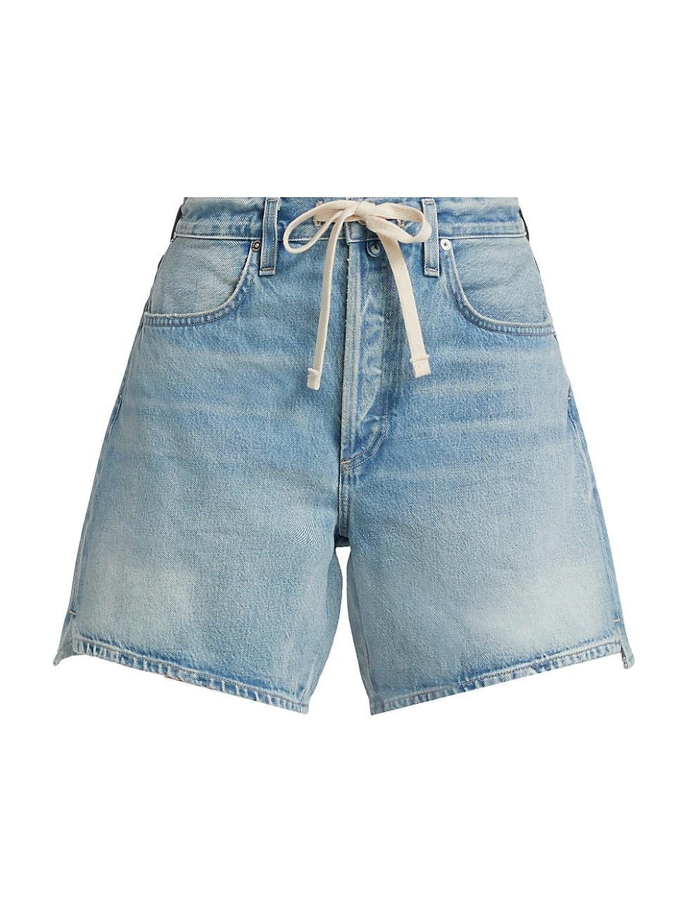 Womens Brynn Drawstring Denim Shorts Product Image