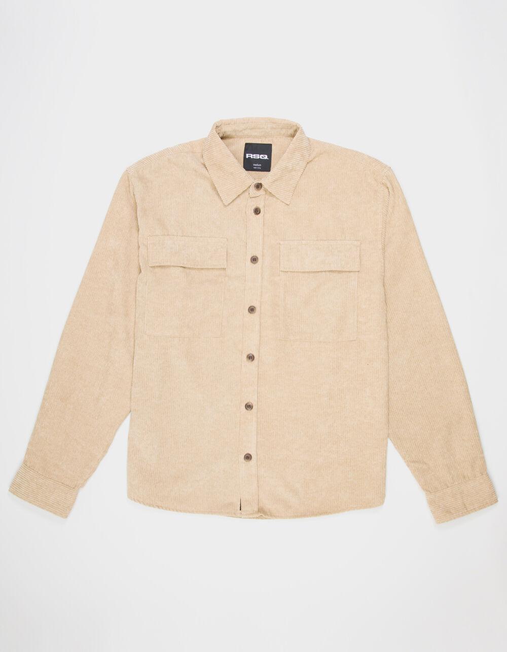 RSQ Mens Oversized Long Sleeve Corduroy Button Up Shirt Product Image