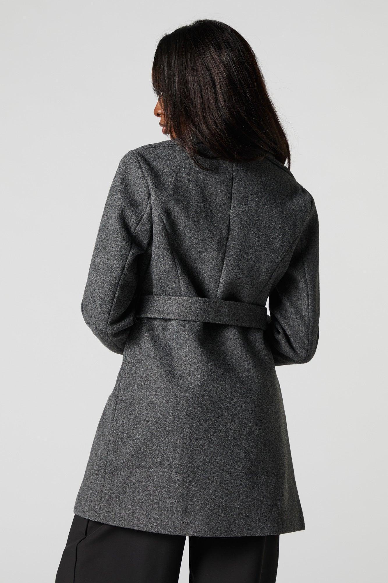 Double Breasted Belted Coat Female Product Image