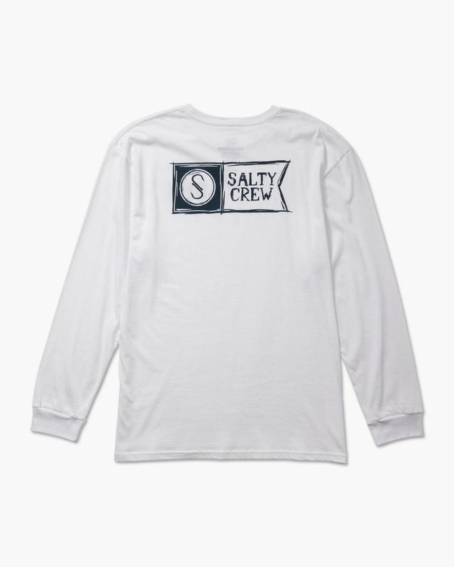 Sketchy Alpha L/S Tee - White Male Product Image