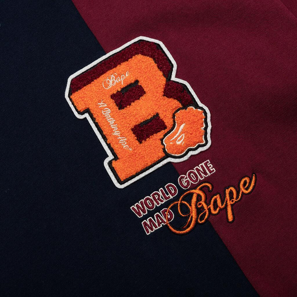 Bape Badges Color Blocking Tee - Navy Male Product Image