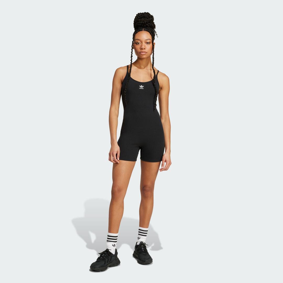 adidas Essentials Rib Bodysuit Shadow Brown XL Womens Product Image