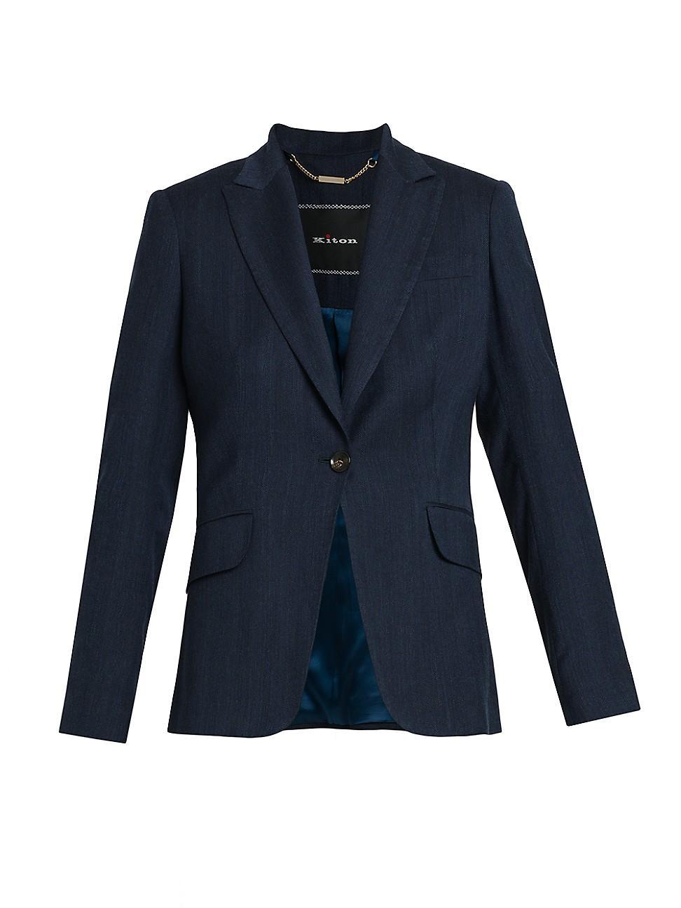 Womens Single-Breasted Wool Blazer product image