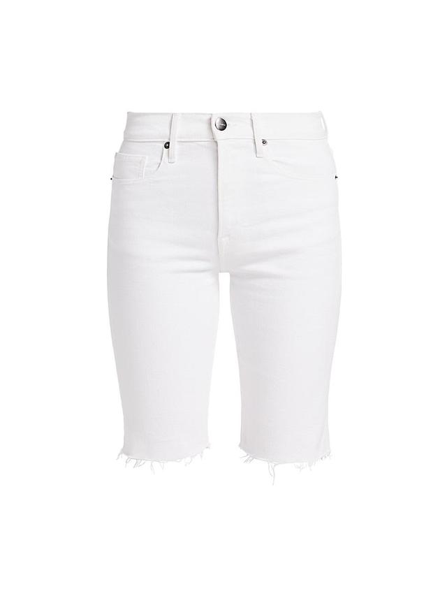 FRAME Le Vintage High Waist Raw Edge Bermuda Shorts Product Image