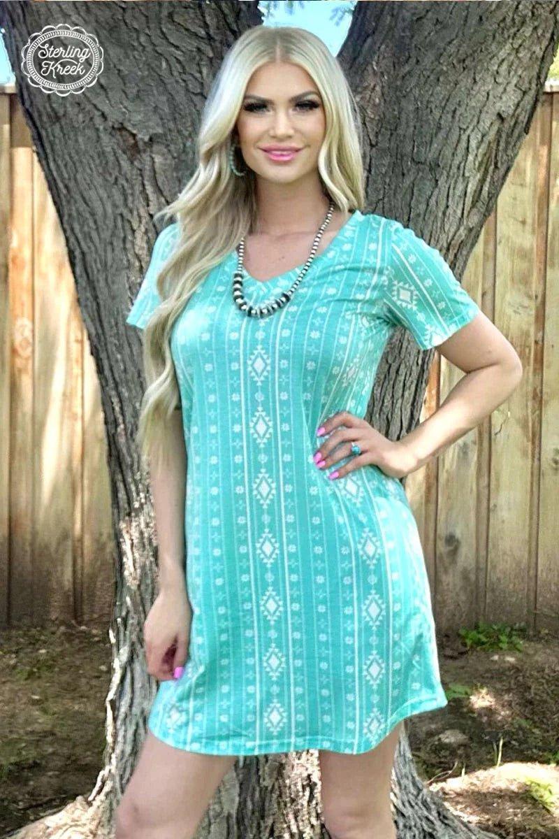 Walking In Turquoise Dress* Product Image