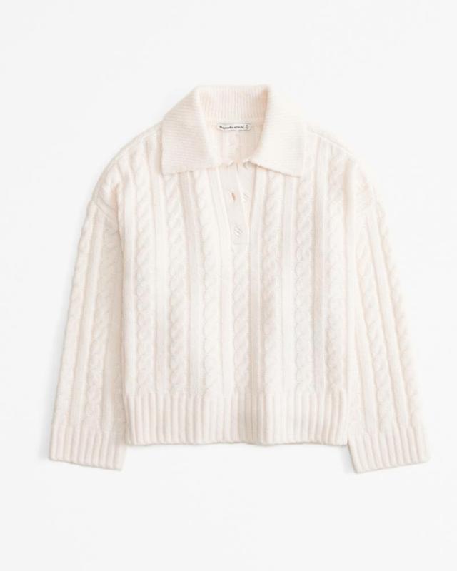 Notch-Neck Collared Sweater Product Image