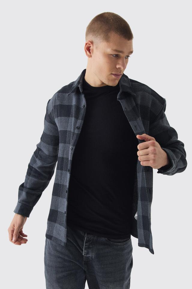 Oversized Checkerboard Shirt | boohooMAN USA Product Image