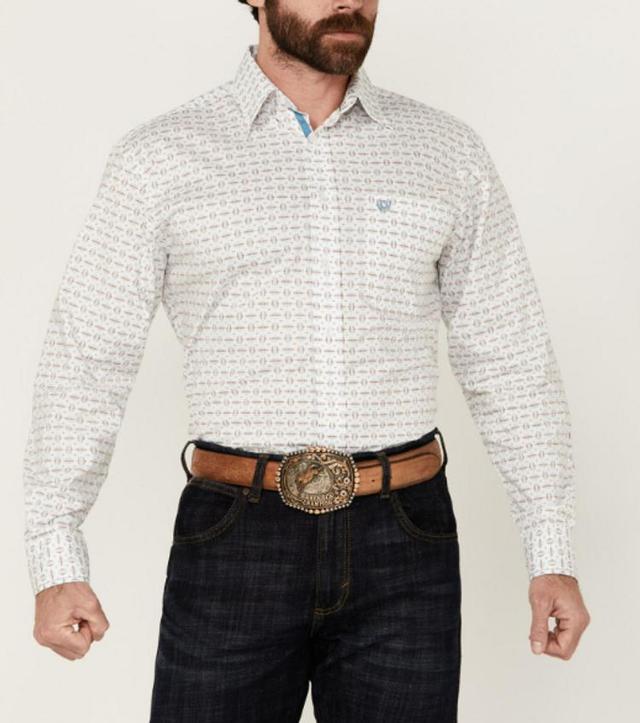 Panhandle Roughstock® Men's L/S Stillwater Geo Print Button Shirt Product Image