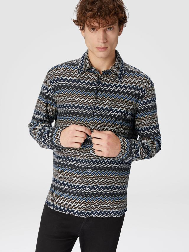 Zig zag cotton shirt Product Image