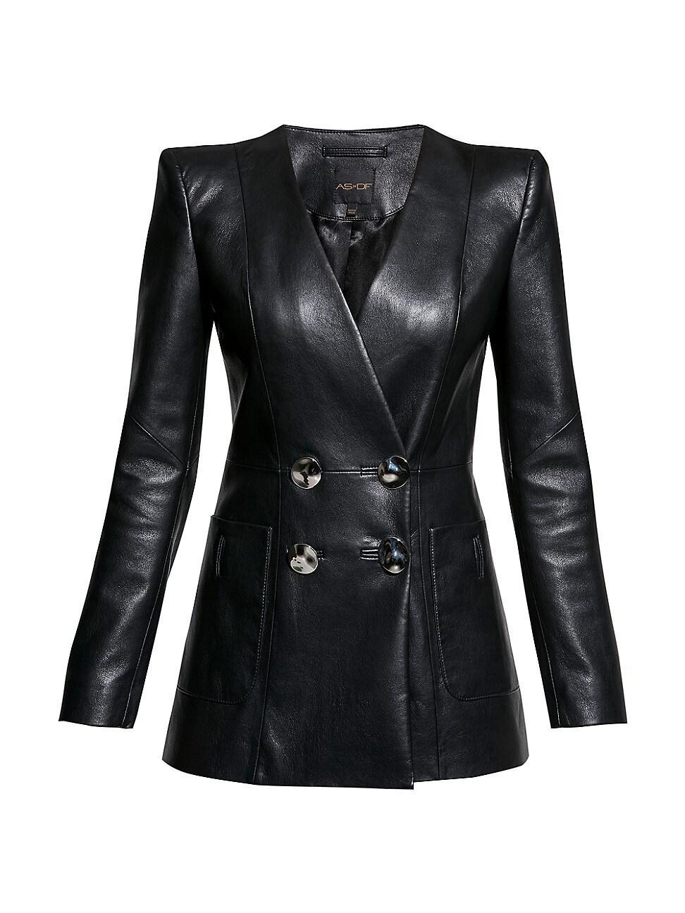 Womens Claude Recycled Leather Blazer Product Image