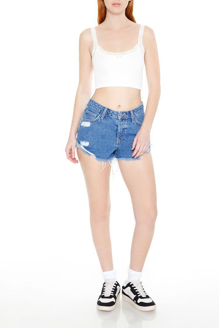 Distressed Mid-Rise Denim Shorts | Forever 21 Product Image