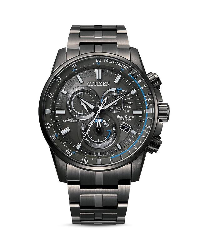 Men's Citizen Eco-DriveÂ® Pcat Chronograph Black Watch (Model: Cb5887-55H) Product Image