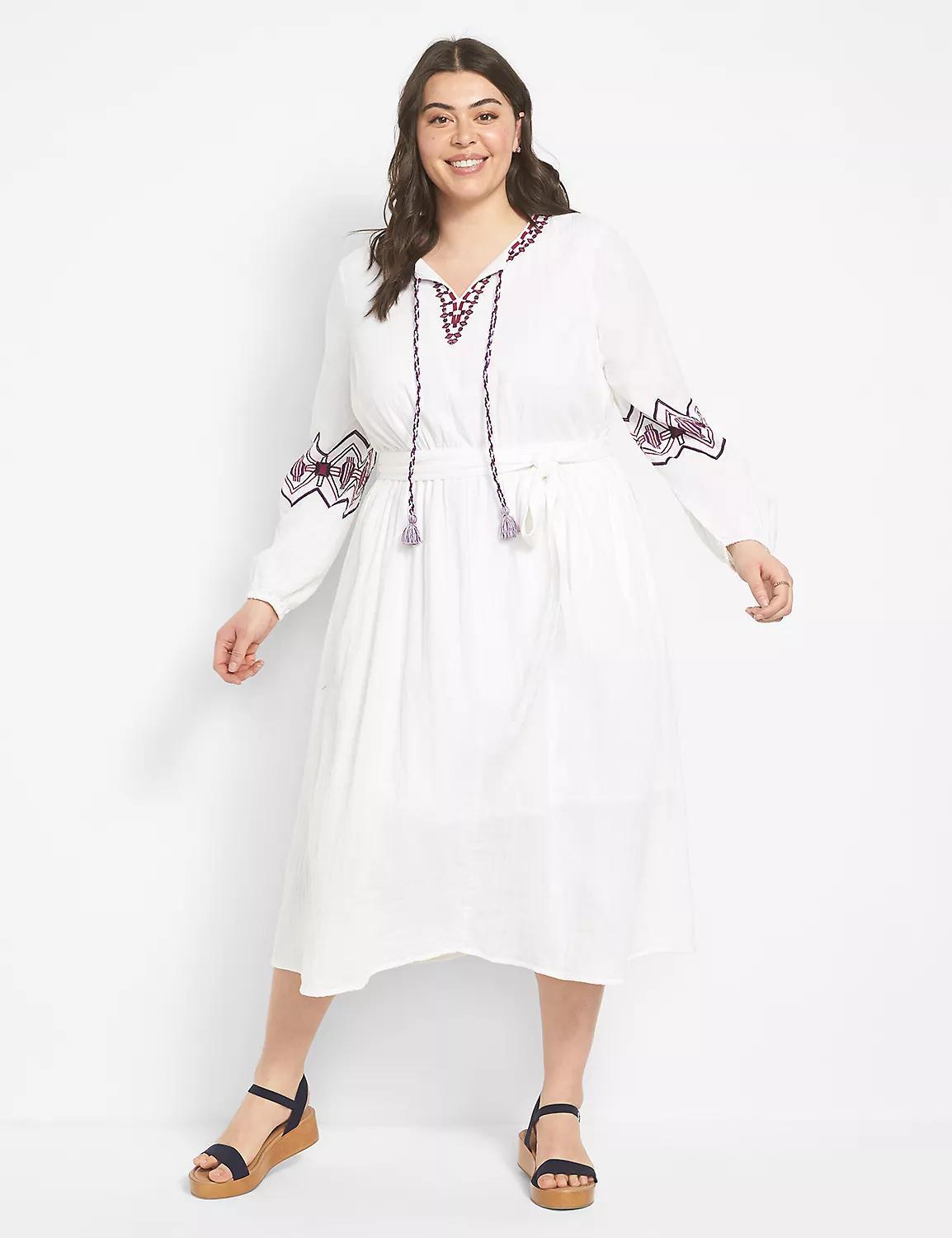 Embroidered Midi Dress Product Image