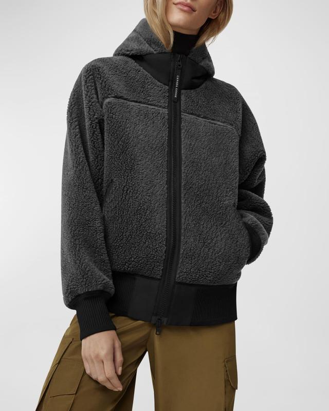 Canada Goose Simcoe Bonded High Pile Fleece Hooded Wool Blend Jacket Product Image