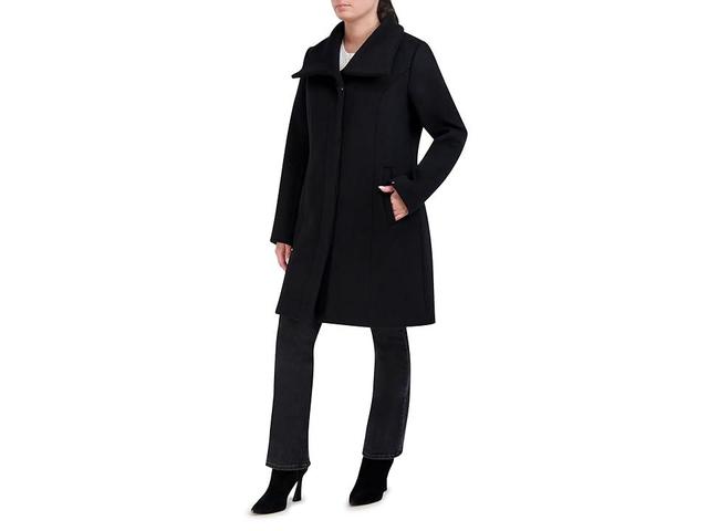 Cole Haan Double Face Wool Button-Up Coat with Convertible Collar Women's Coat Product Image