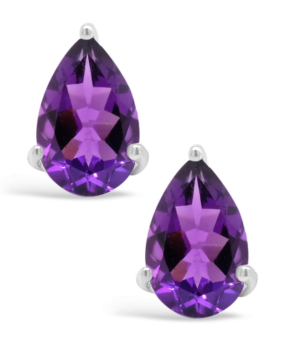 Alyson Layne 14k Gold Pear Cut Amethyst Stud Earrings, Womens, Purple Product Image