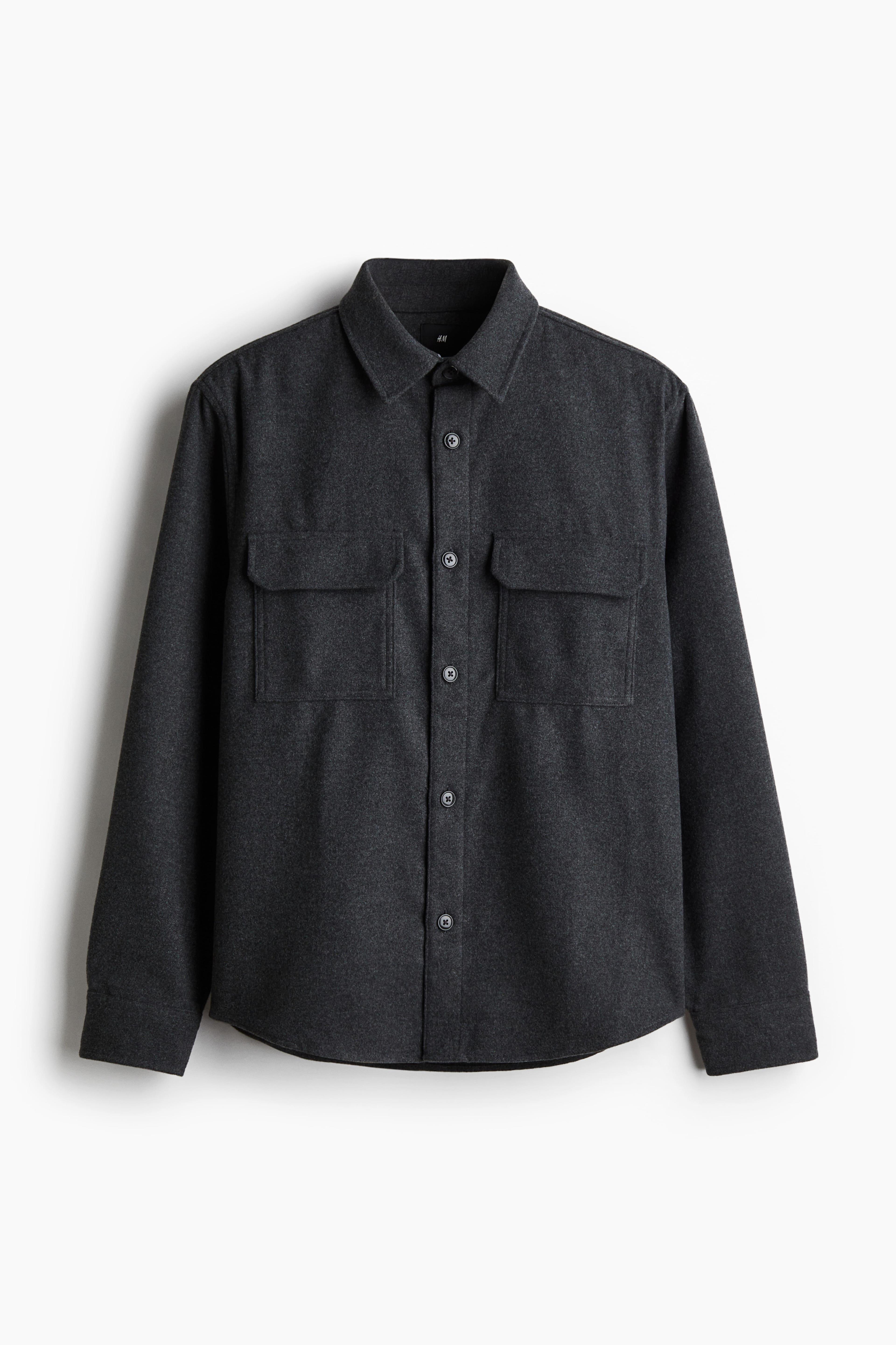 Regular Fit Felted Overshirt Product Image