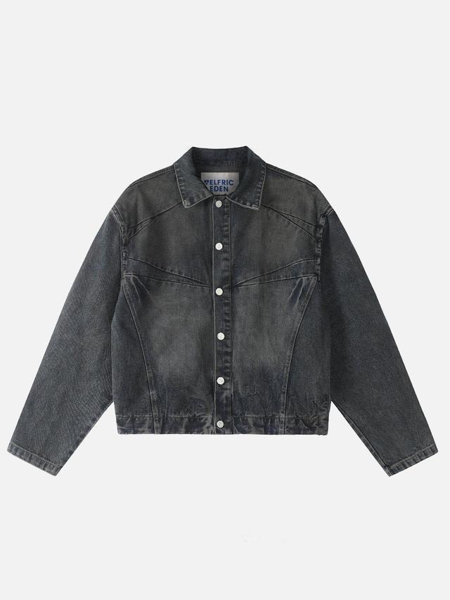 Aelfric Eden Washed Crop Denim Jacket Product Image