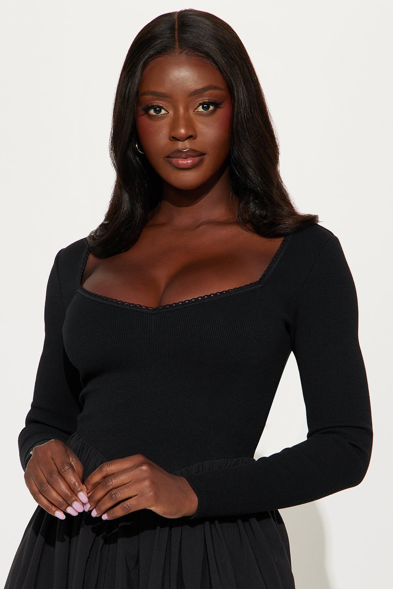 Mia Long Sleeve Maxi Dress - Black Product Image