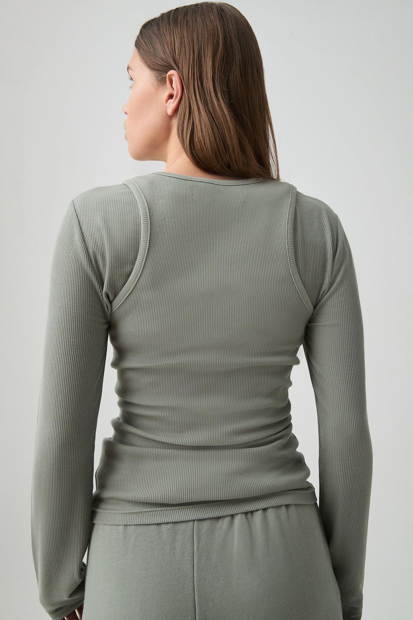 Sheer Rib Long Sleeve Tee 127 Product Image