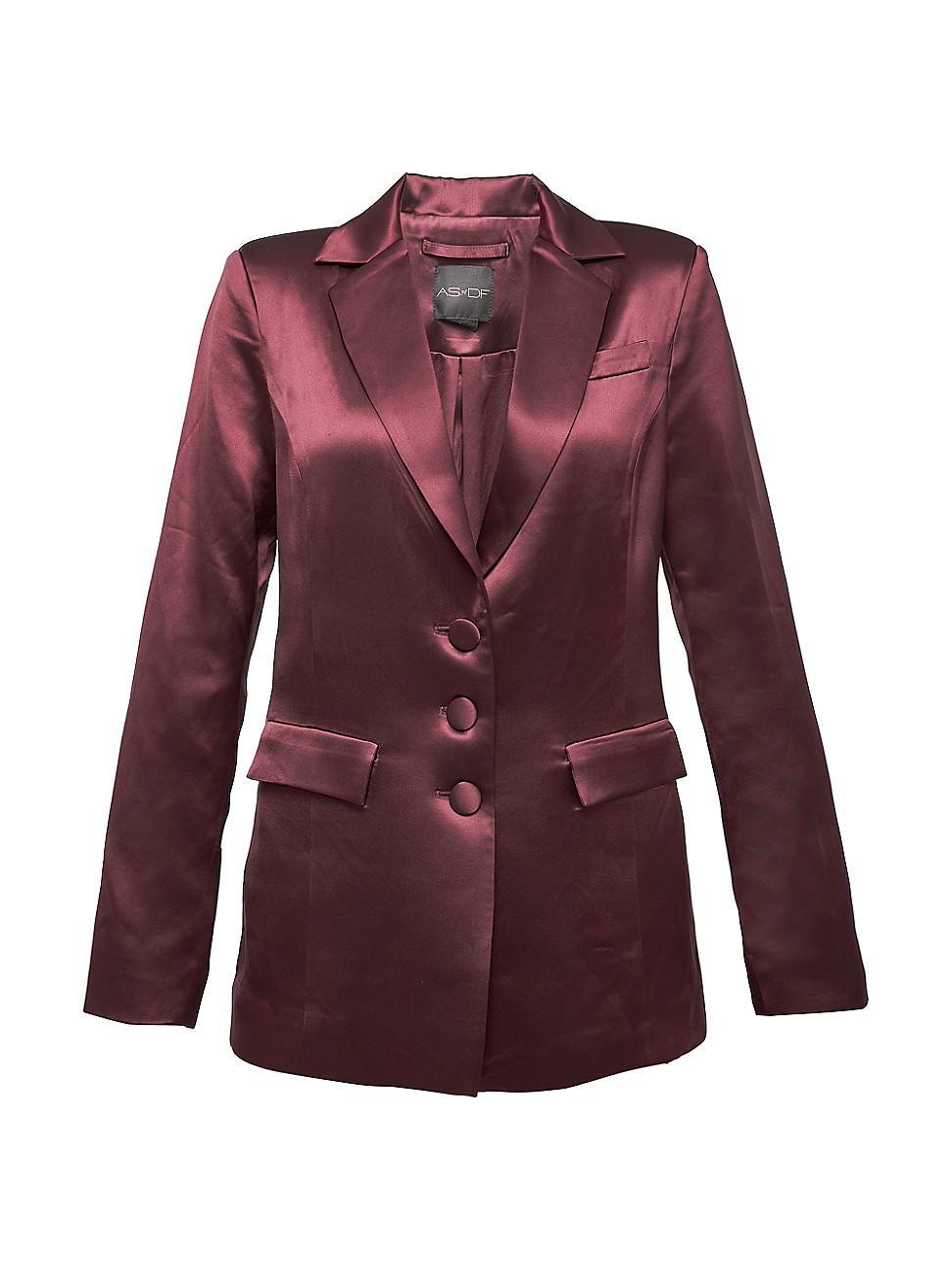 Womens Collins Satin Boyfriend Blazer product image