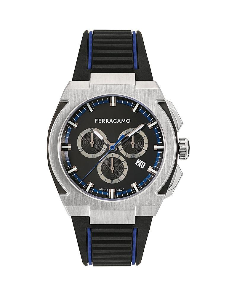 Mens FERRAGAMO Edge Chrono Stainless Steel Bracelet Watch/43MM Product Image