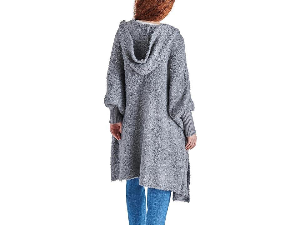 Steve Madden Delsey Hooded Fuzzy Knit Sweater Coat Product Image