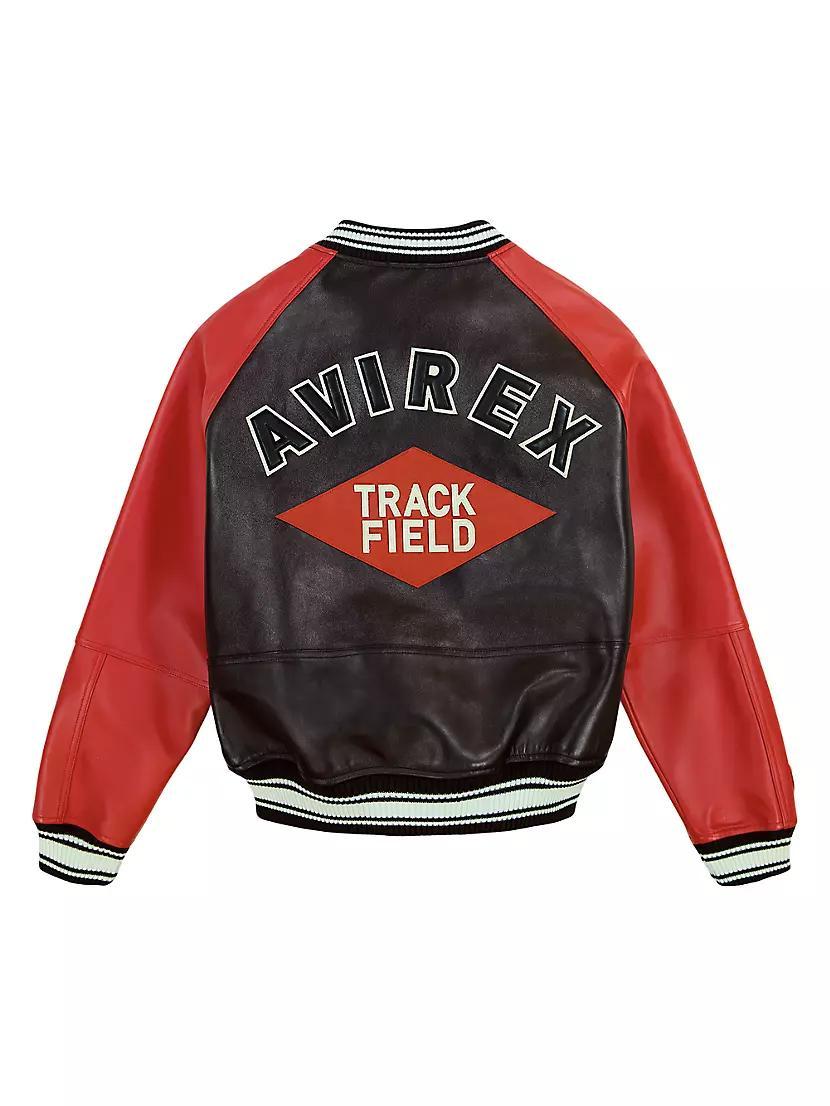 Track N Field Leather Varsity Jacket Product Image