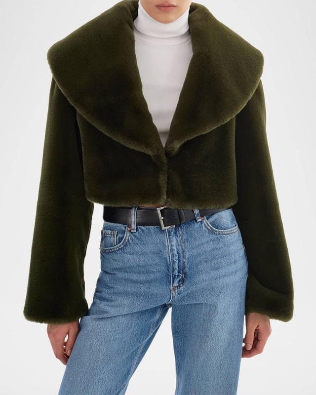 Danika Faux Fur Cropped Coat Product Image