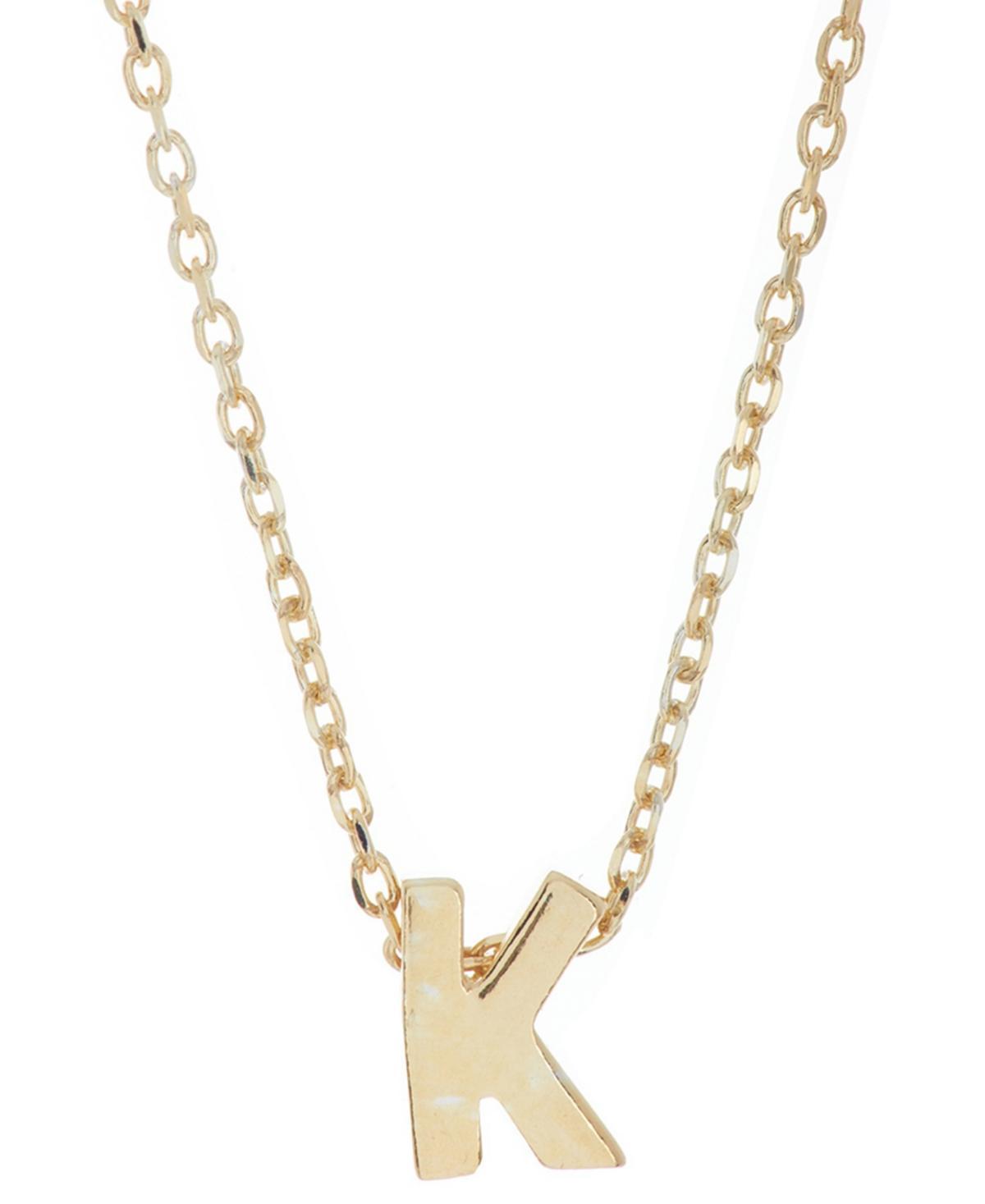 Adornia 14k -Plated Mini Initial Pendant Necklace, 16 + 2 extender - G Product Image